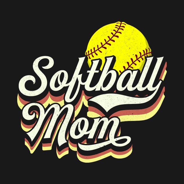 Softball Mom! Retro Sports Gift by Jamrock Designs