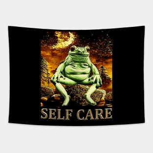 Self Care Frog Tapestry