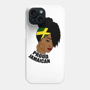 Jamaica Flag, Proud Jamaican Woman, Jamaica Flag, Afro Rasta Phone Case