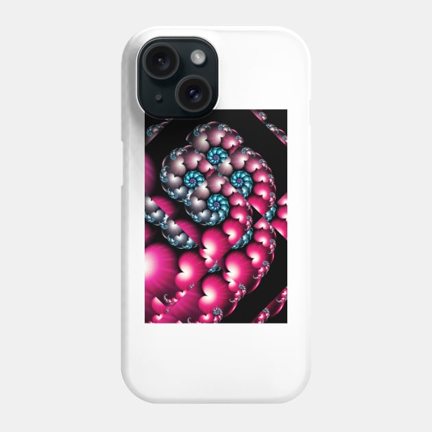 Pink Spiral of Hearts Phone Case by pinkal