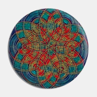 Flower Of Life Distressed Pin