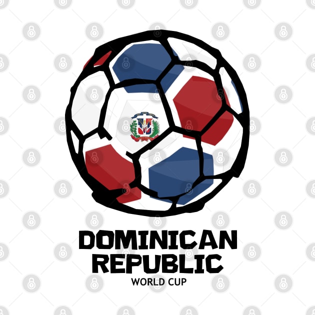 Dominican Republic Football Country Flag by KewaleeTee