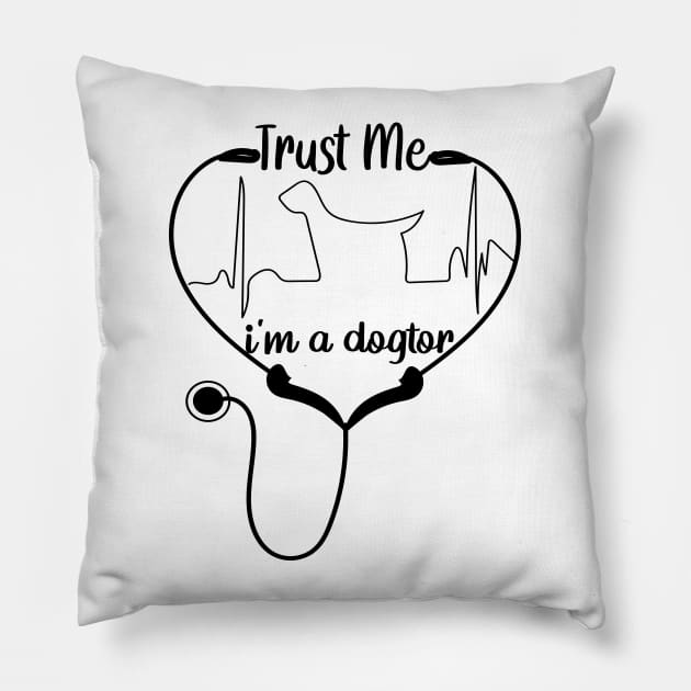 Trust Me I'm A Dogtor Pillow by care store