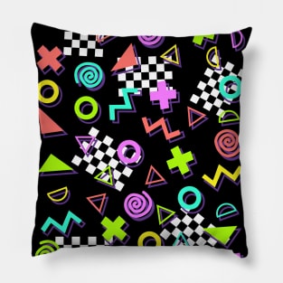 90s Geometry (White Version) Pillow