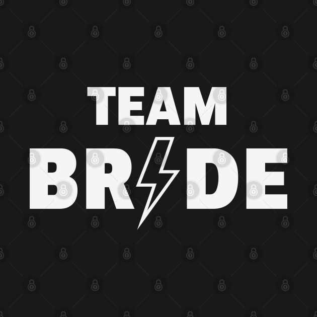 Team Bride Rocks (Hen Night / Bachelorette Party / Outline / White) by MrFaulbaum