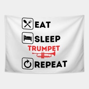 Funny eat sleep trumpet repeat Tapestry