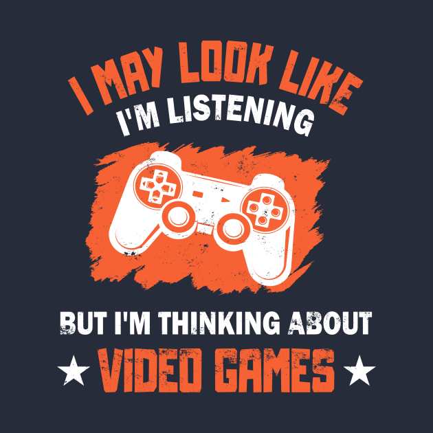 Gamer Thinking About Video Games Console Gift idea by Lomitasu