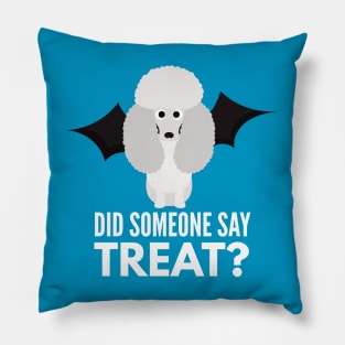 Poodle Halloween Trick or Treat Pillow