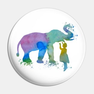 Elephant and child Pin