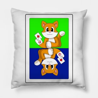 Cat Poker Poker cards Pillow