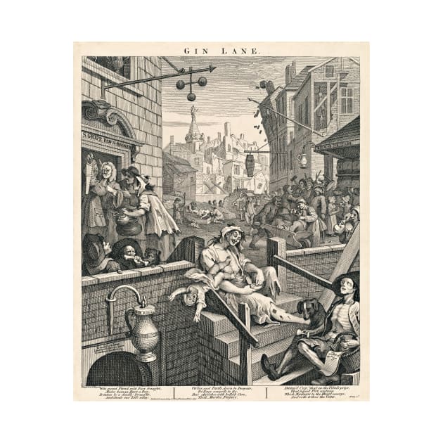 'Gin Lane' by William Hogarth, 1751 (C038/2618) by SciencePhoto