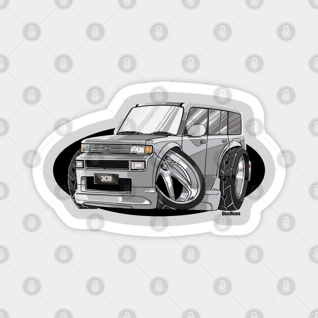 scion xb discontinued model cartoon car art