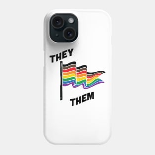 They/Them Pronouns Retro Banner Phone Case