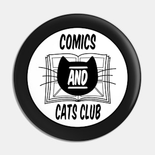 Comics and Cats Club Pin