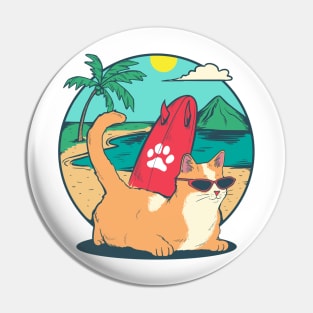 The Cat on the Beach Pin