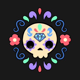Cute mexican skull. Dia de los muertos T-Shirt