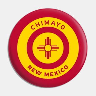 Chimayo New Mexico Zia Flag Bullseye Pin