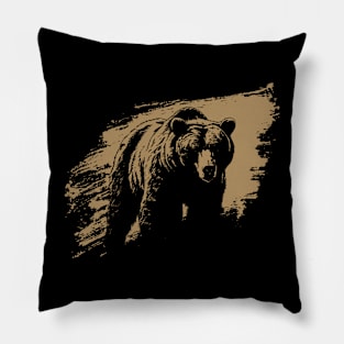 Grizzly Bear Illustration - Grizzly Bear Pillow