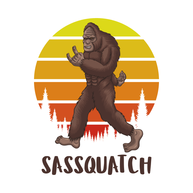 Sassquatch - Badass With An Attitude To Match  - White by Crazy Collective