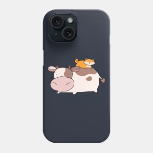 Cow and Little Shiba Phone Case