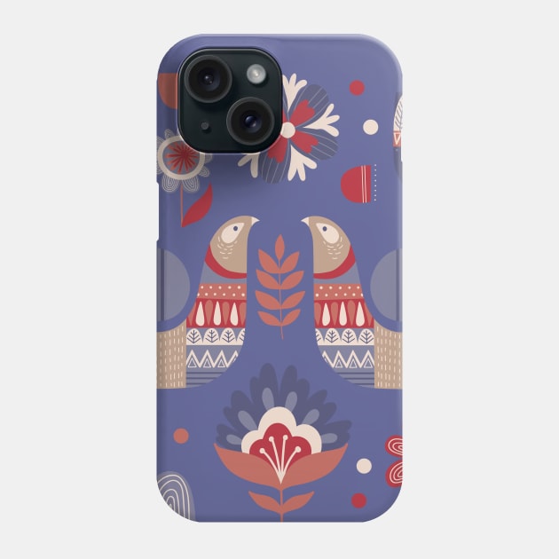 BIRDS AND FLOWERS Phone Case by MagicDreams