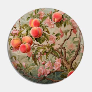 Peach trees and blossoms Pin