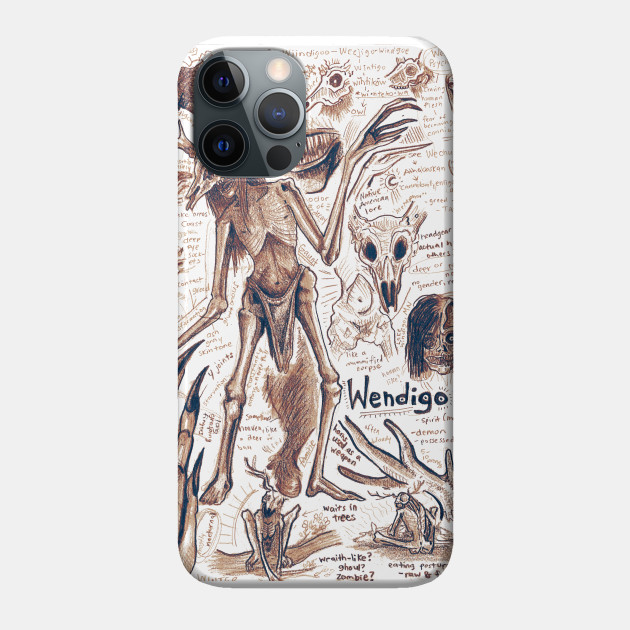 EgertronPuck's Wendigo Anatomy Illustration - Wendigo - Phone Case