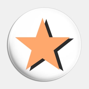 Large Orange VSCO Star Pin