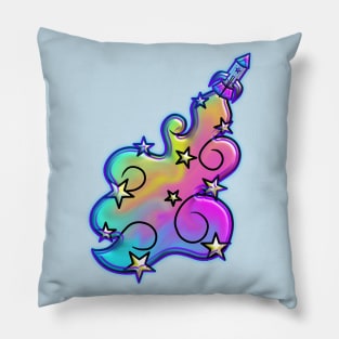 Rocket Rainbows (Dreams) Pillow