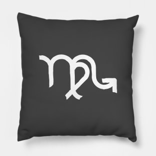 Scorpio and Virgo Double Zodiac Horoscope Signs (White) Pillow