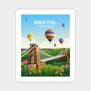 Bristol Clifton Bridge, England Hot Air Balloons Magnet