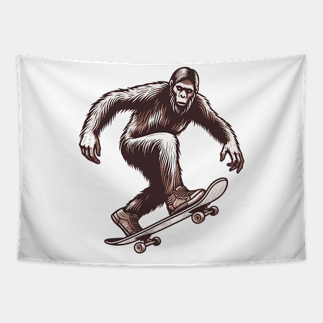 Monkey Skater Tapestry by Green Dreads