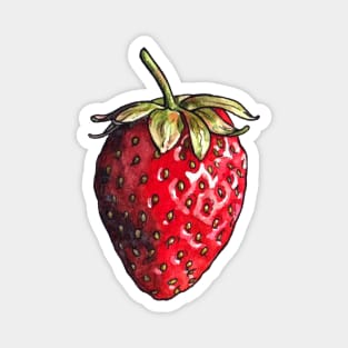 Watercolor Strawberry Magnet