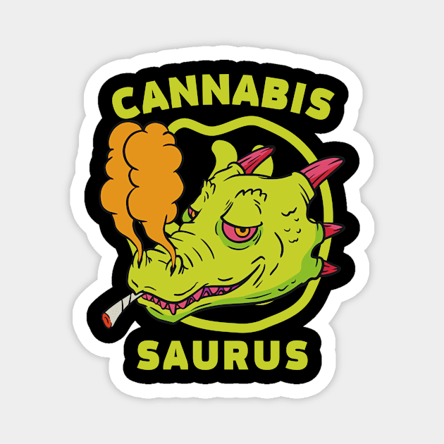 Marijuana Cannabissaurus Magnet by A -not so store- Store