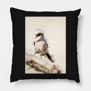 Tree Swallow in Watercolor Pillow