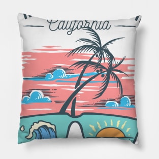 Paradise Beach California Surfing Sun Outdoors Beach Live Vibe Pillow