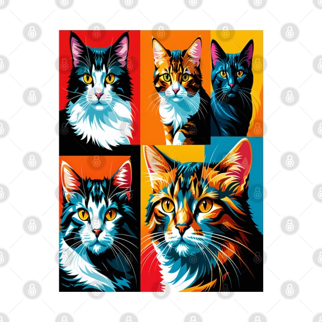 Pop Art Cat Portraits by Banyu_Urip