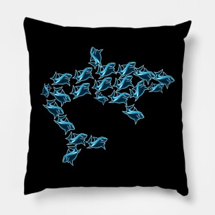 Marine Biologist Biology Shark Fathers Day Gift Funny Retro Vintage Pillow