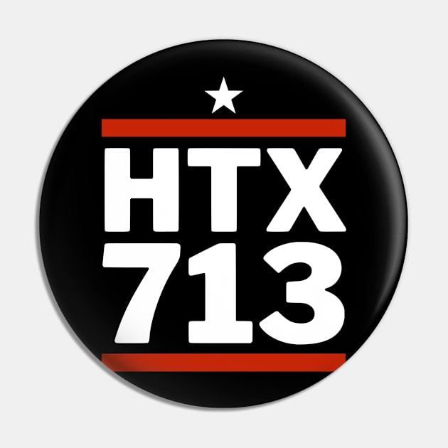 HTX 713 Houston Texas H-Town Pin by zap