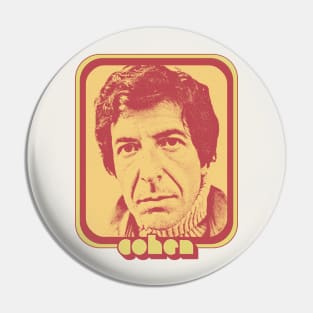 Leonard Cohen / Original Retro Fan Art Design Pin