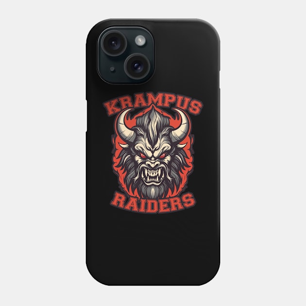 Krampus Raiders Phone Case by Hiraeth Tees