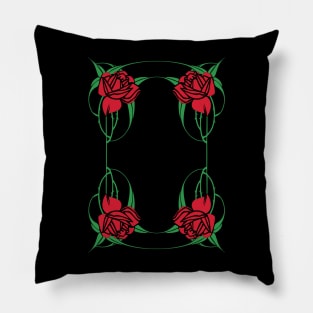 ROSE Nouveau Style Antique Roses Flowers Pillow