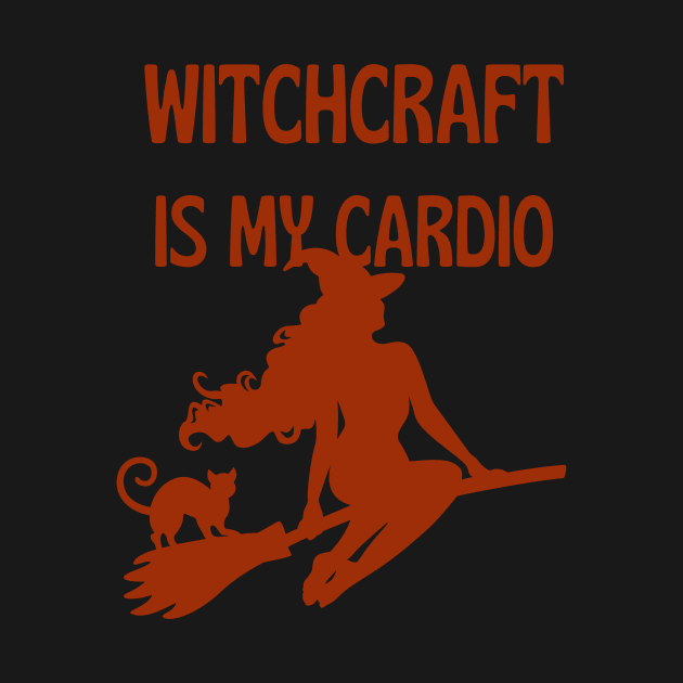 Witchcraft Is My Cardio Vintage Halloween Bat Black Cat Spooky Goth Witch Thrift Store Emo Horror Retro Super Cool Best Gift by MortuaryChill