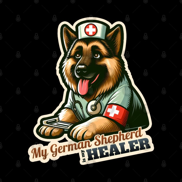 German Shepherd nurse by k9-tee