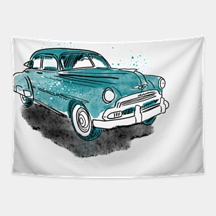 Blue Oldie Tapestry