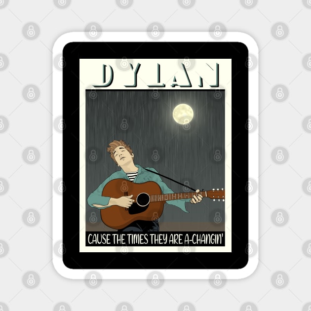 Dylan's Music Poster Magnet by Seiglan