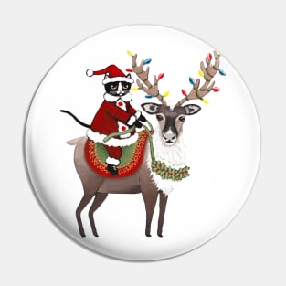 Santa Claws and Reindeer Pin