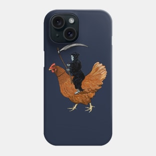 Death Rides a Broody Hen Phone Case