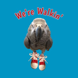 African Grey Parrot Walking Exercise Tennis Shoe T-Shirt