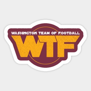 Funny Washington D.C Team Football WTF Retro Vintage Sports Fan Logo T-Shirt